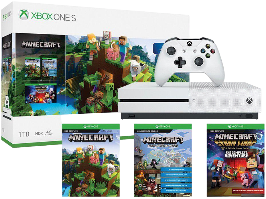 Xbox One S 1TB Microsoft 1 Controle com 1 Jogo